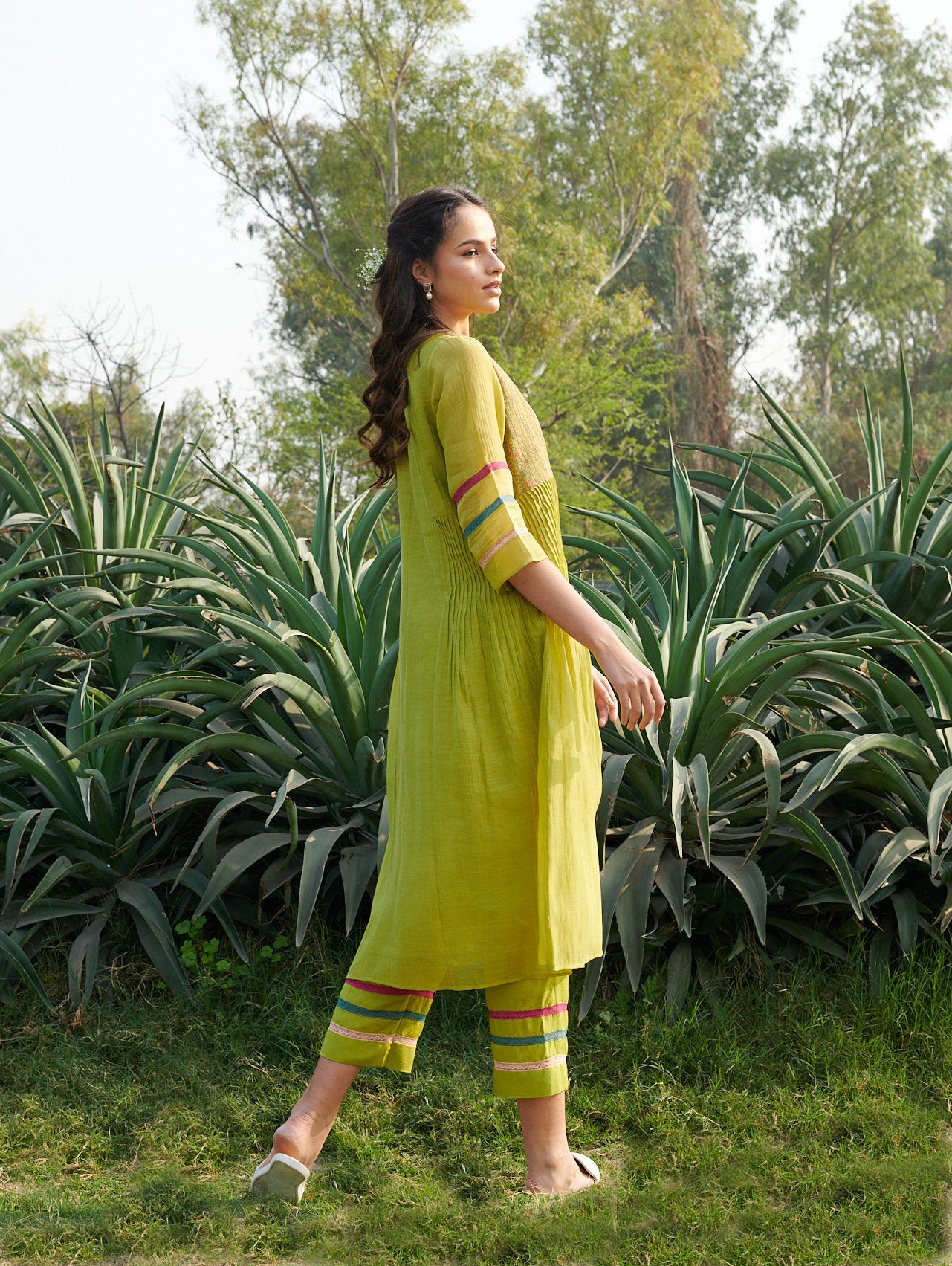 Serene  Green  Kurta-Set (Set of 3)