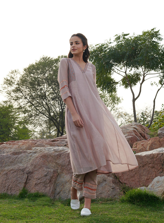 Serene Taupe Kurta-Set (Set of 2)