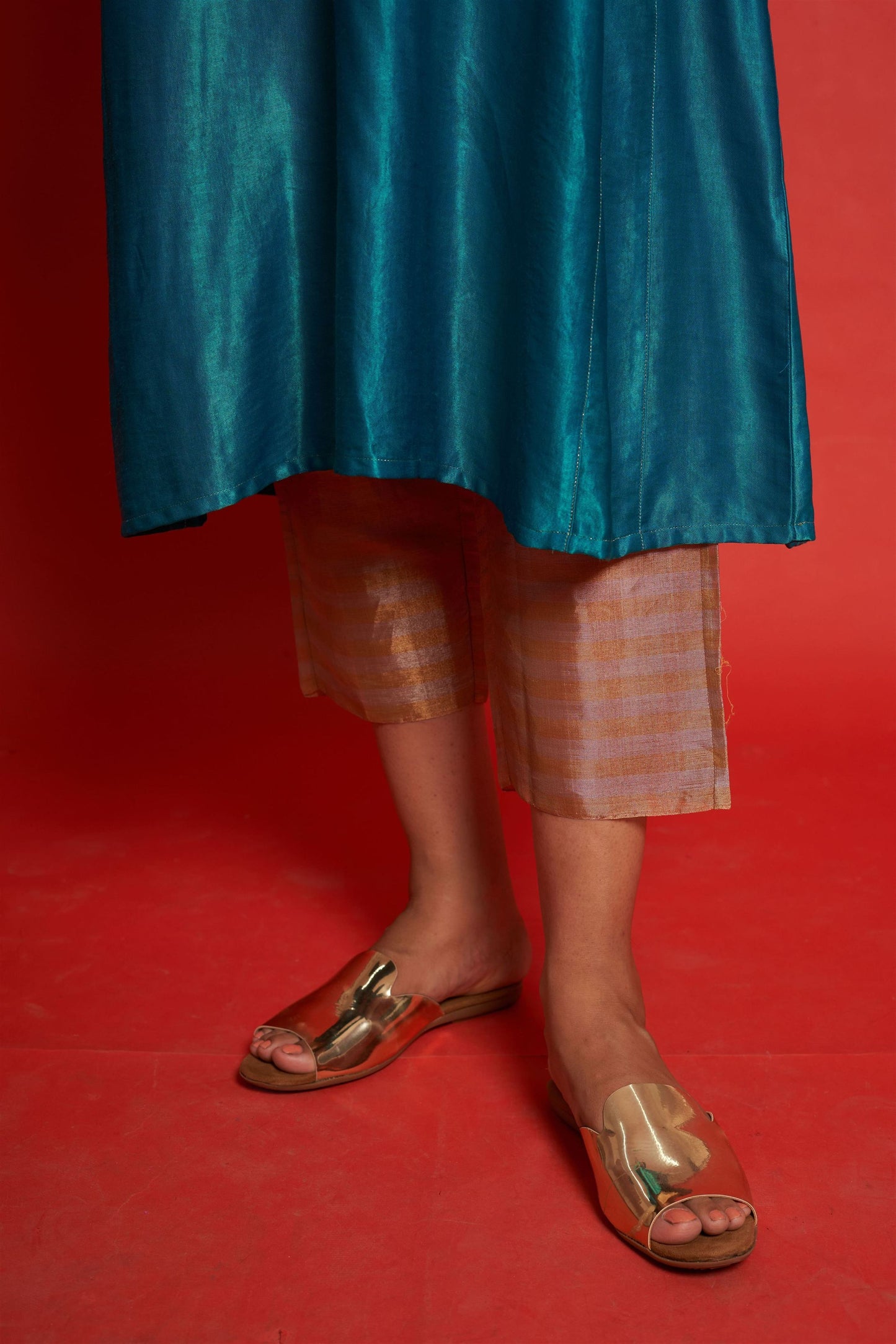 Blue Fountain Teal Kurta Set (Set of 2)