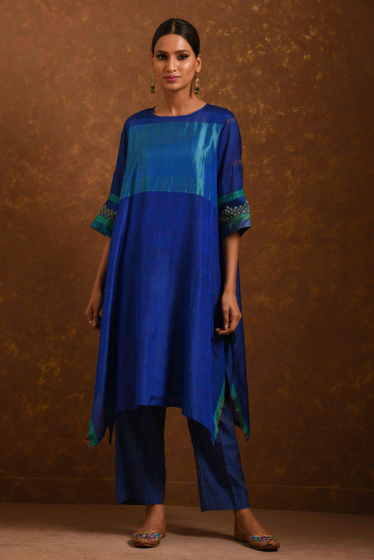 Seher Blue Kurta & Pants Set